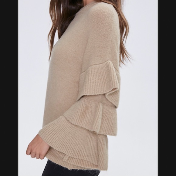 Tiered flounce sweater top - Picture 8 of 9